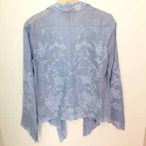 Ralph Lauren Linen Embroidered Blue Jacket